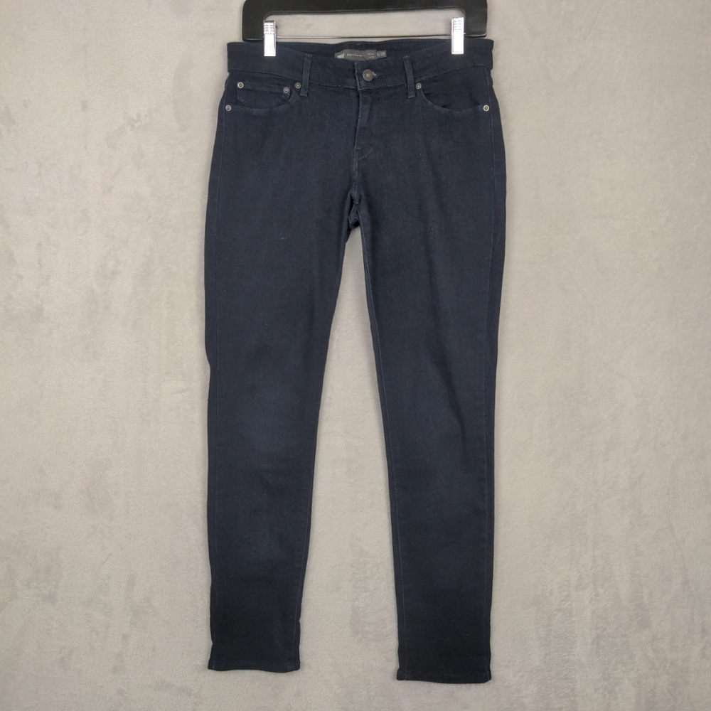 Levi's Demi Curve Jeans Women 6/28 Dark Wash Mid Rise Skinny Denim Stretch